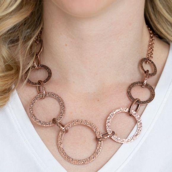 City Circus – Copper Necklace Earring Jewelry Set - Picture 3 of 5